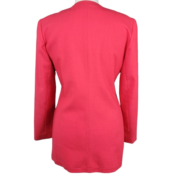 Vintage OLEG CASSINI Blazer Jacket Long Button Up Gold Buttons - Picture 6 of 11